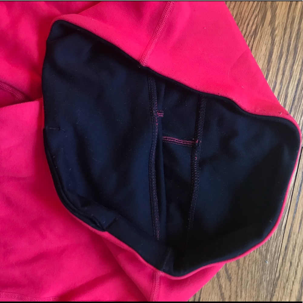 Reversible pink/black workout leggings with pocket - Picture 3 of 6